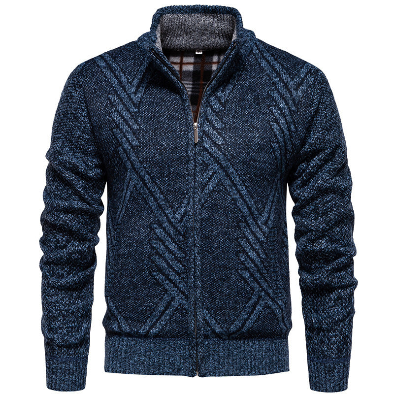 Herren Strickjacke mit strukturiertem Zopfmuster und praktischen Taschen Drune