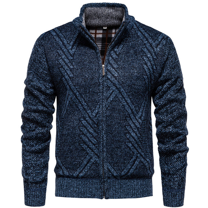 Herren Strickjacke mit strukturiertem Zopfmuster und praktischen Taschen Drune