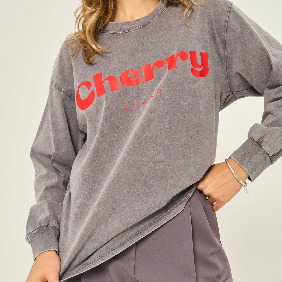 Damen lässiges Sweatshirt mit kreativem Schriftzug und angenehmem Tragekomfort Drune