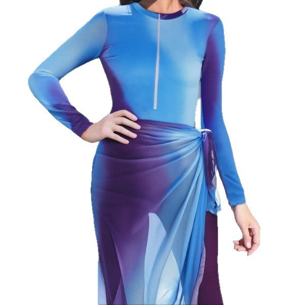 Damen modischer UV-Schutz-Surfsuit mit Wickeldetail Drune