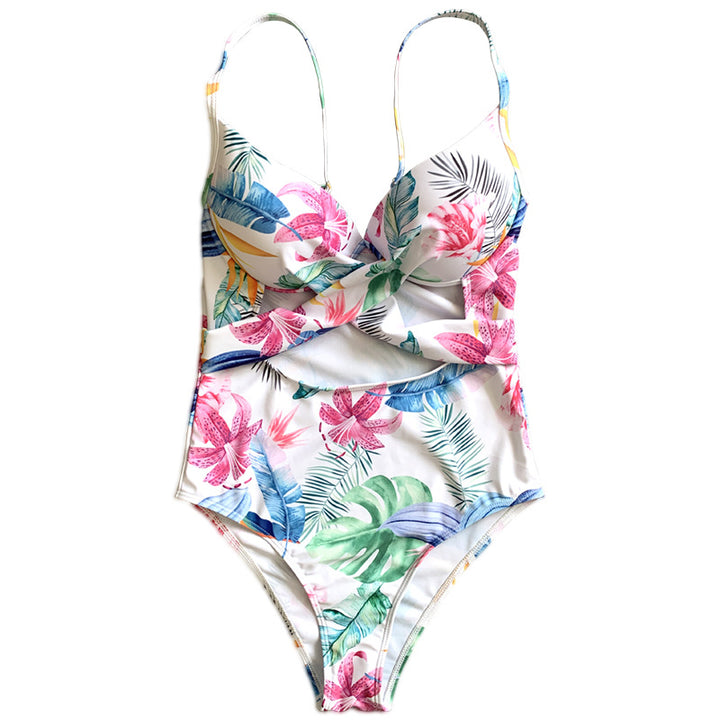 Damen Einteiler-Badeanzug mit elegantem Cut-Out-Design und floralem Muster Drune