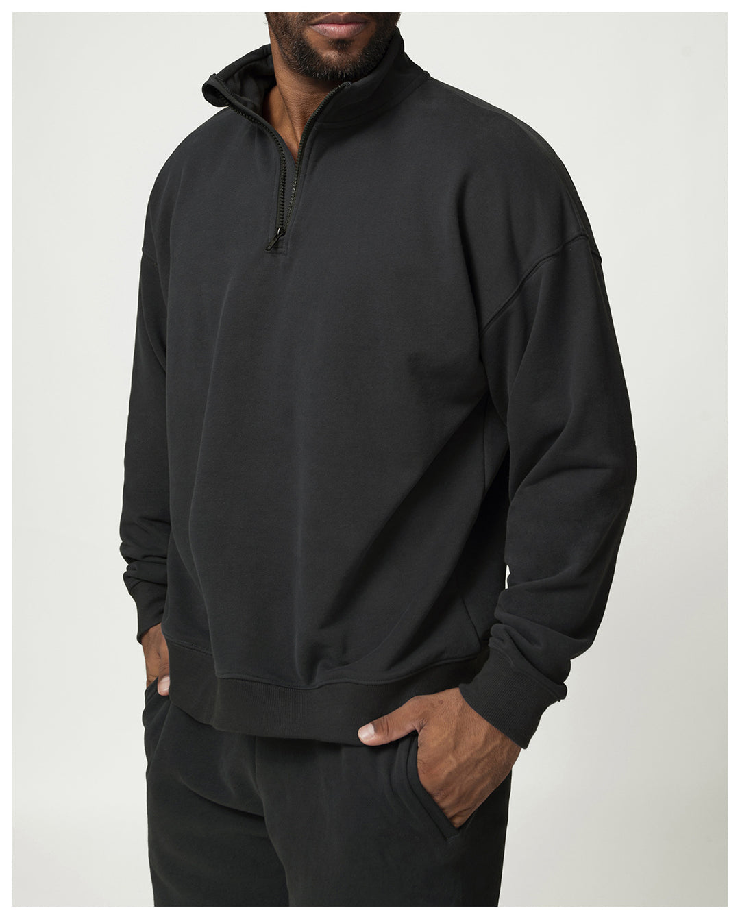 Herren Sweatshirt mit kurzem Reißverschluss Drune