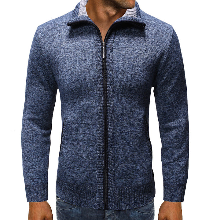 Herren Strickjacke mit Stehkragen und praktischen Taschen Drune