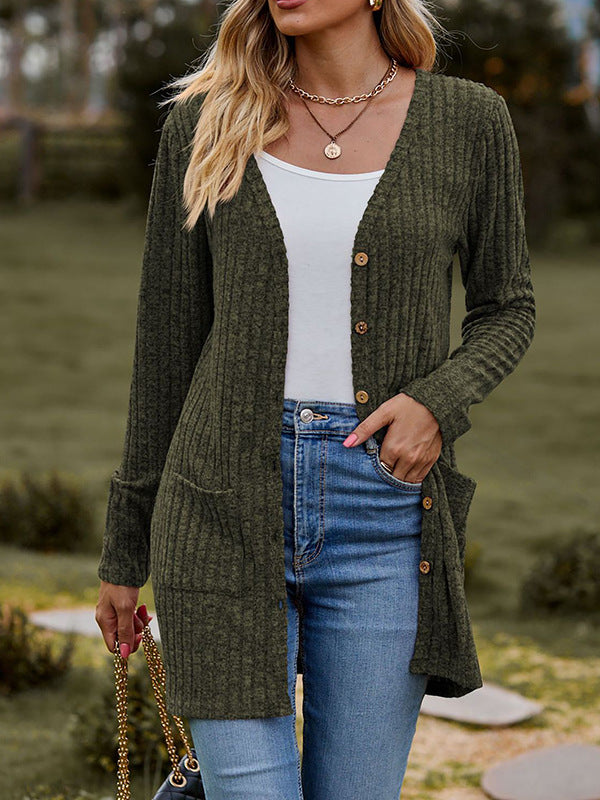 Damen Strickjacke mit strukturiertem Muster und praktischen Taschen Drune