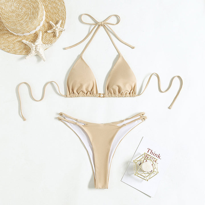 Damen Triangel-Bikini mit raffiniertem Bindegürtel Drune