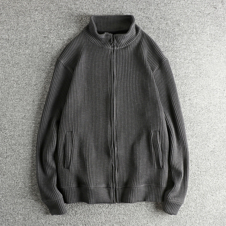 Damen Strickjacke mit hohem Kragen und praktischen Taschen Drune