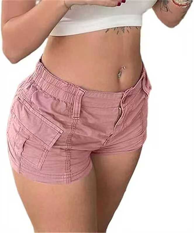 Damen bequeme Cargo-Shorts mit elastischem Bund und praktischen Taschen Drune