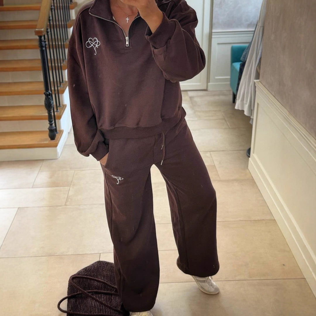 Damen modischer Pullover mit hohem Kragen Drune