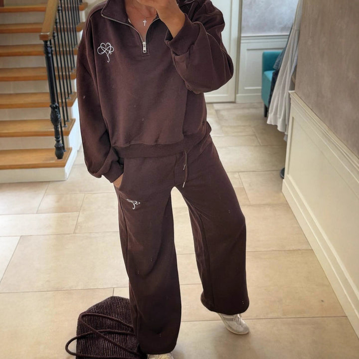 Damen modischer Pullover mit hohem Kragen Drune