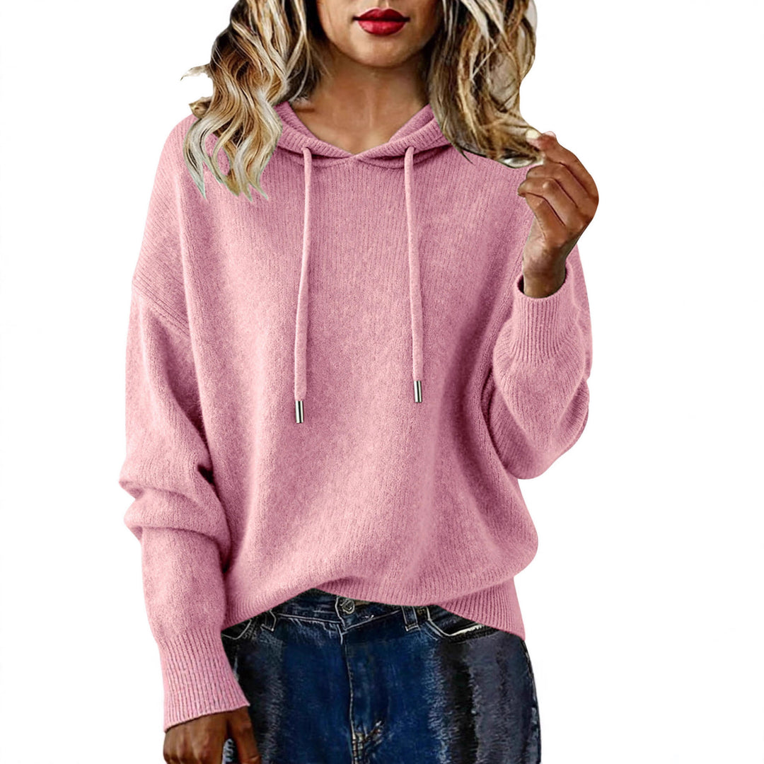 Damen Oversized Kapuzensweatshirt mit texturiertem Design und Kordelzug Drune