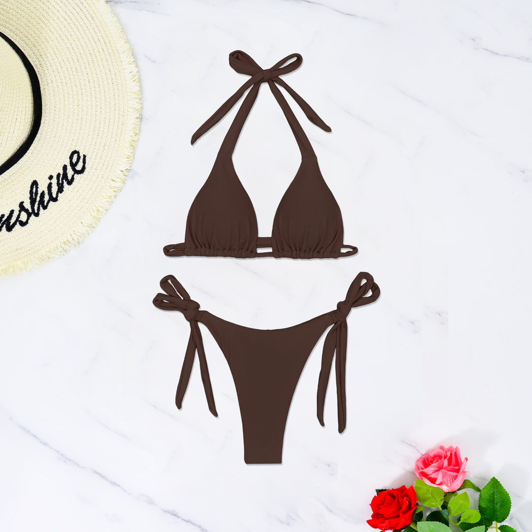 Damen Triangel-Bikini mit raffinierten Bindebändern und hochelastischem Stoff Drune