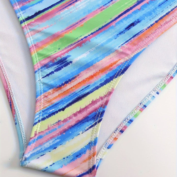 Damen Wickel-Bikini-Oberteil mit modischer Hose Drune