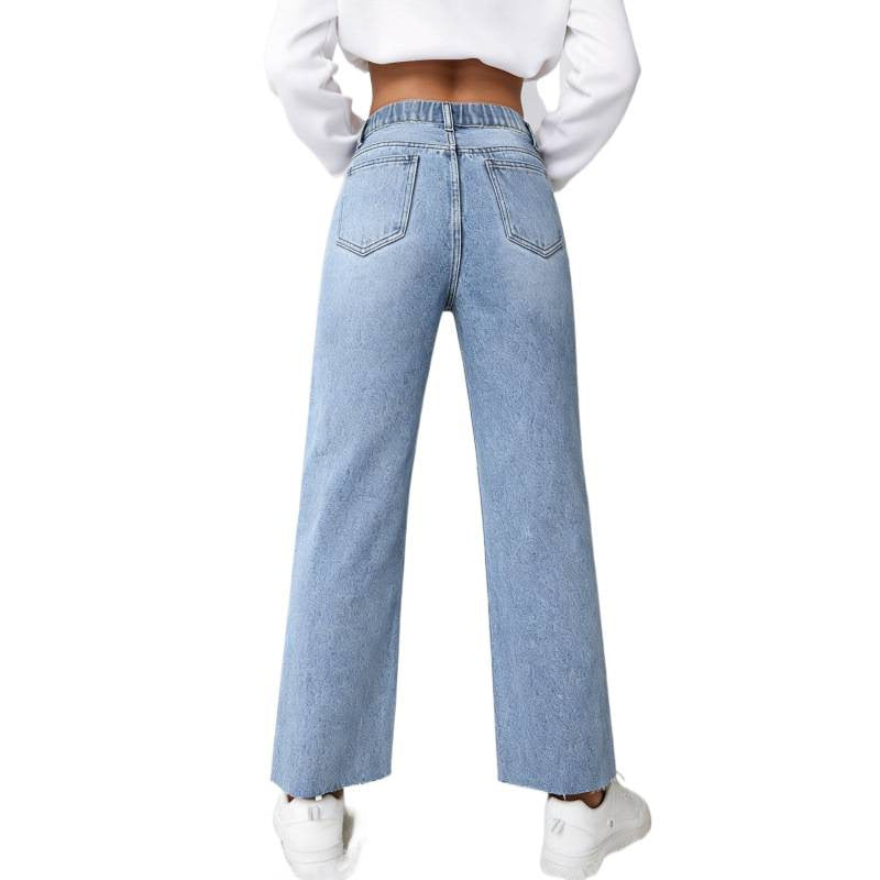 Damen Mom-Jeans im Vintage-Look mit Destroyed-Effekten Drune