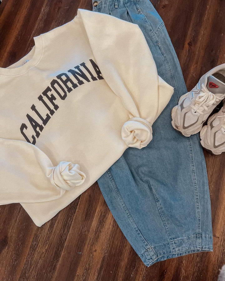 Damen Oversized Sweatshirt mit Retro-Druck Drune