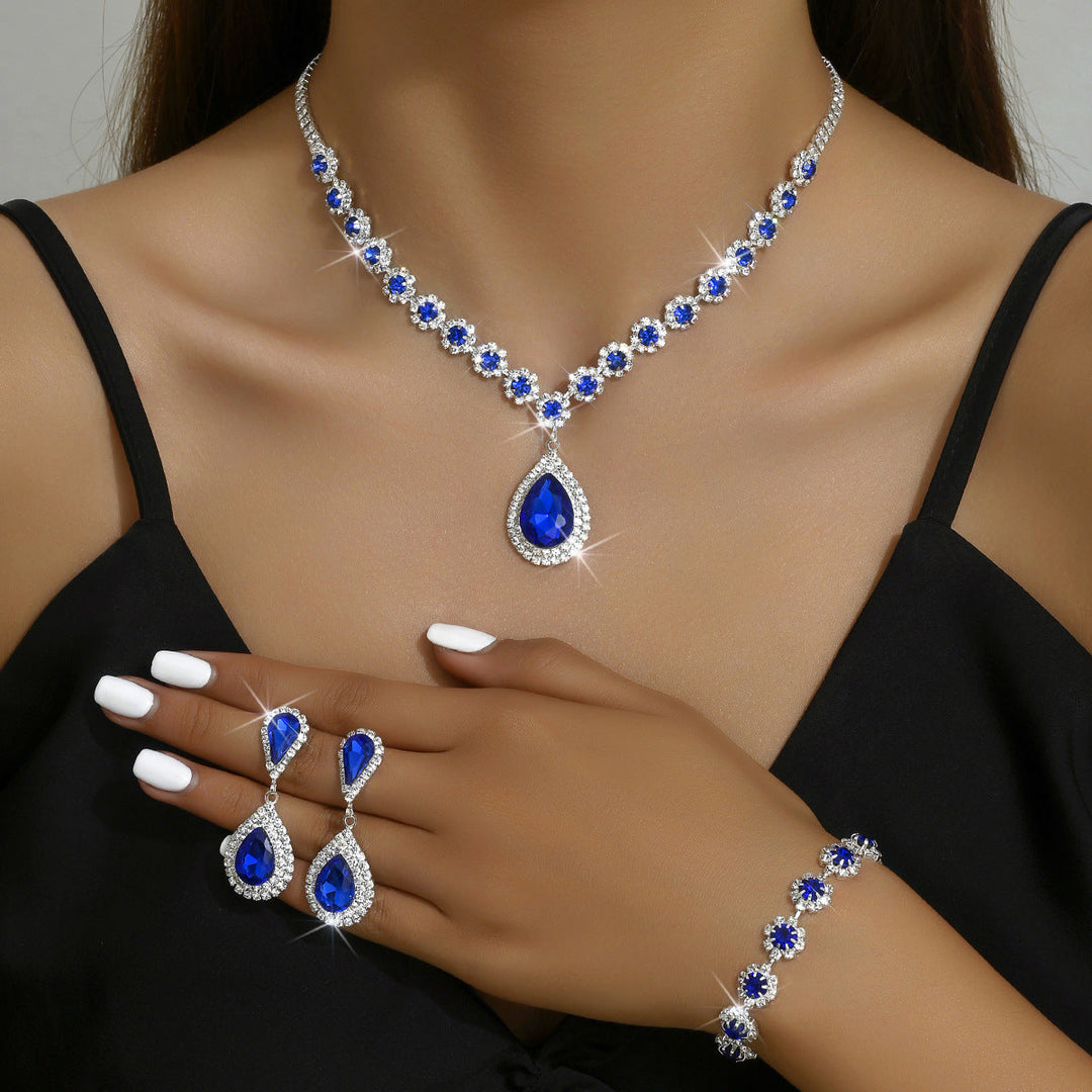 Drune | Galvanisiertes Strass-Schmuckset