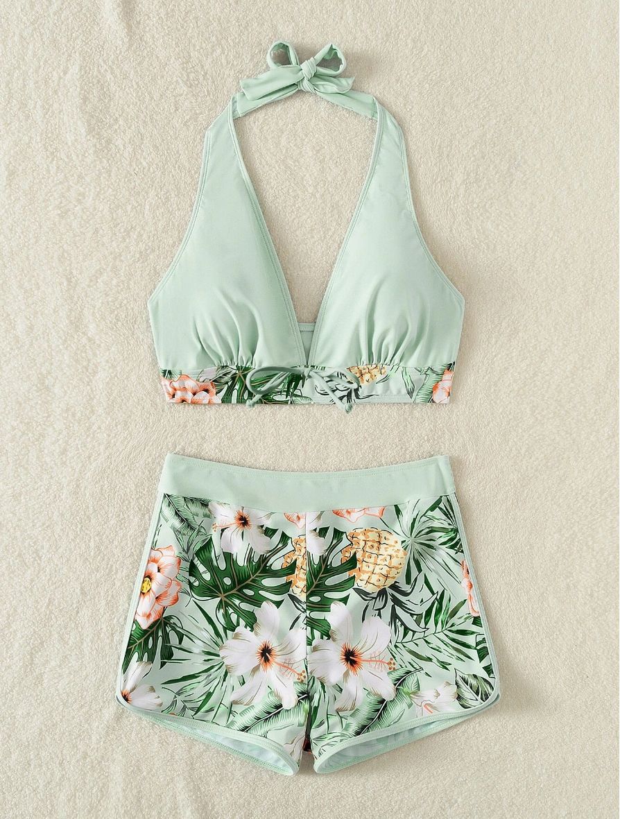 Damen Sportliches Bikini-Set mit verdecktem Bauch Drune