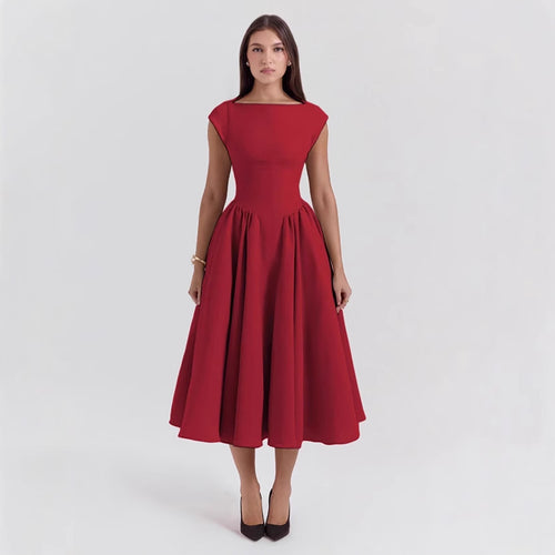 Damen Cocktailkleid mit schickem A-Linien-Schnitt und eleganter Taillierung Drune