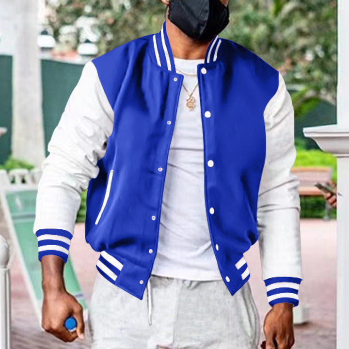 Herren varsity Jacke mit sportlichem Design und funktionalen Taschen Drune