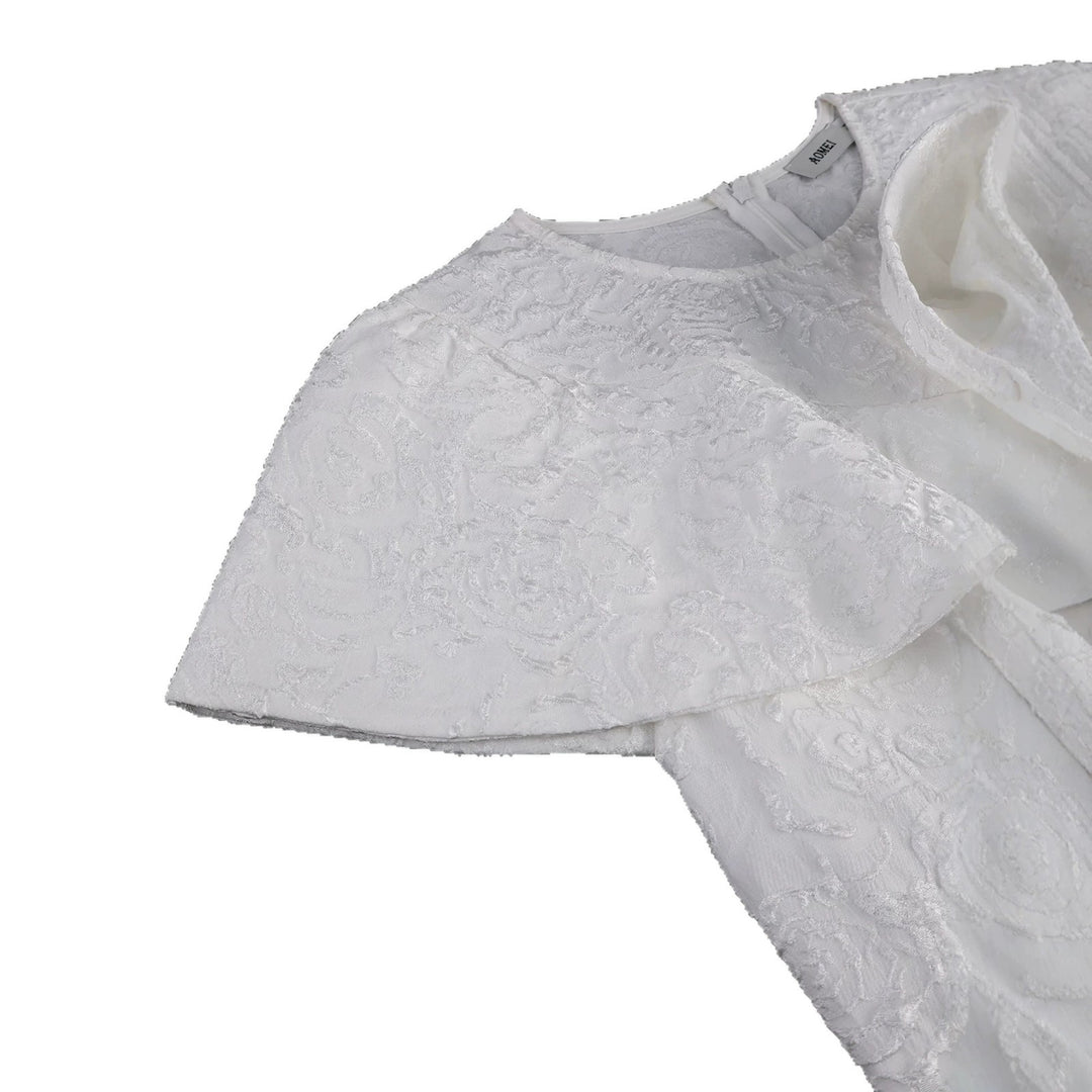 Damen festliches Kleid mit kunstvollem Blumendekor und wunderschöner Drapierung Drune