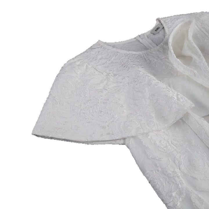 Damen festliches Kleid mit kunstvollem Blumendekor und wunderschöner Drapierung Drune