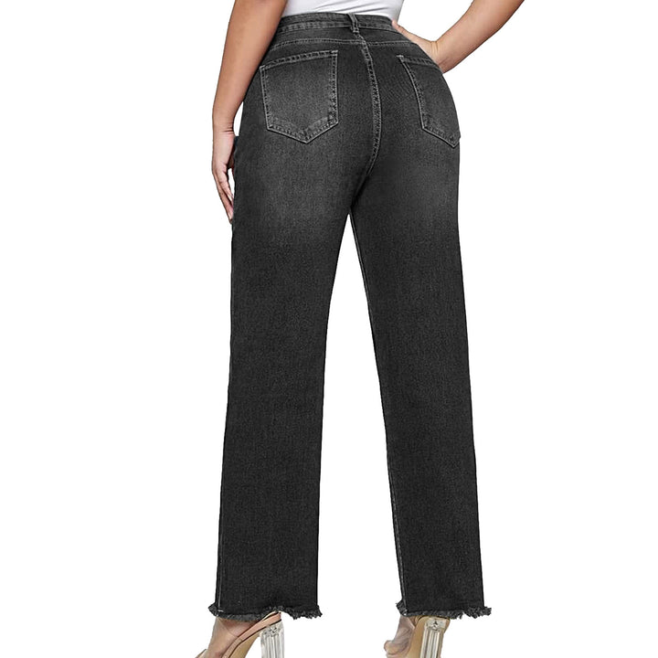 Damen Weite Beine Denim-Hose Drune