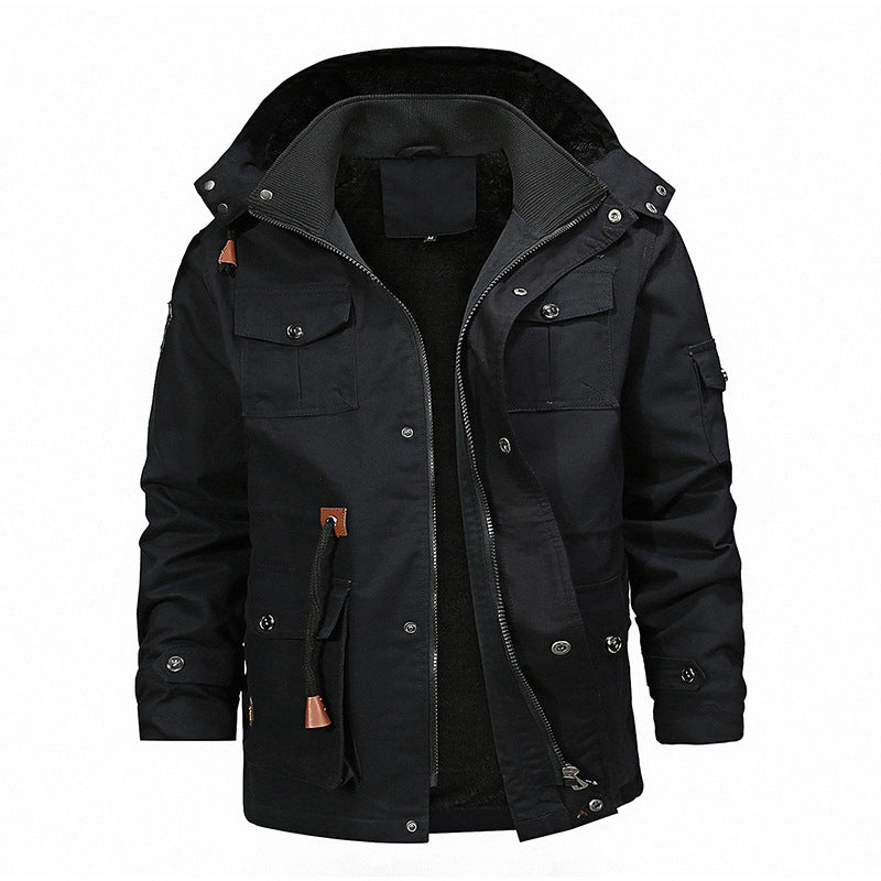Herren robuste Utility-Jacke mit warmem Innenfutter Drune