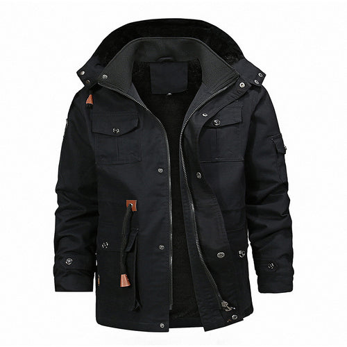 Herren robuste Utility-Jacke mit warmem Innenfutter Drune