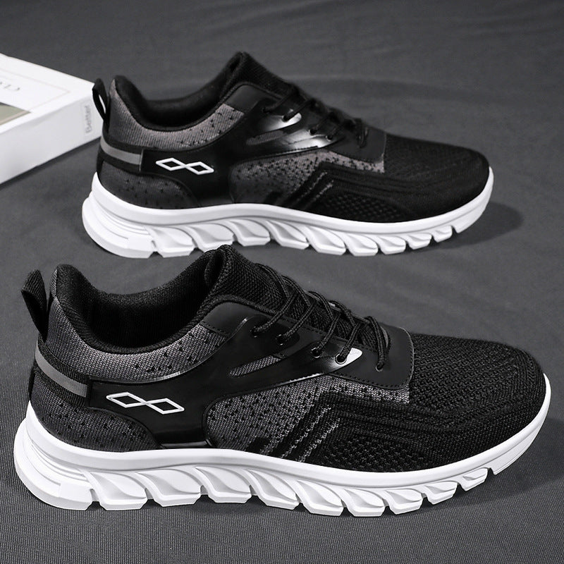 Herren nan flexibler Mesh-Running-Sneaker mit geformter Memory-Fußsohle und stoßdämpfender Wellenlaufsohle Drune