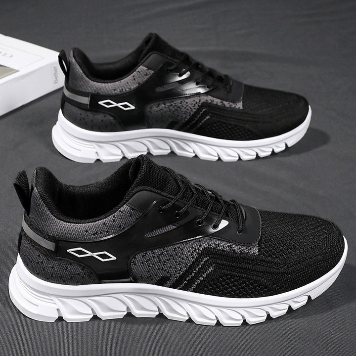 Herren nan flexibler Mesh-Running-Sneaker mit geformter Memory-Fußsohle und stoßdämpfender Wellenlaufsohle Drune