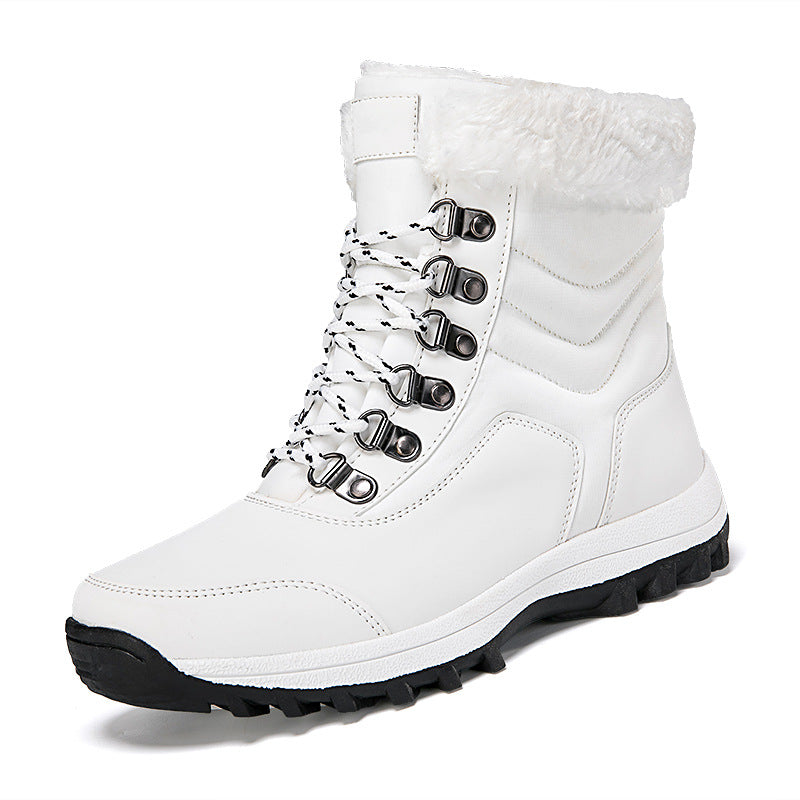 Damen Winterstiefel mit weichem Kunstfellkragen und rutschfester Laufsohle Drune