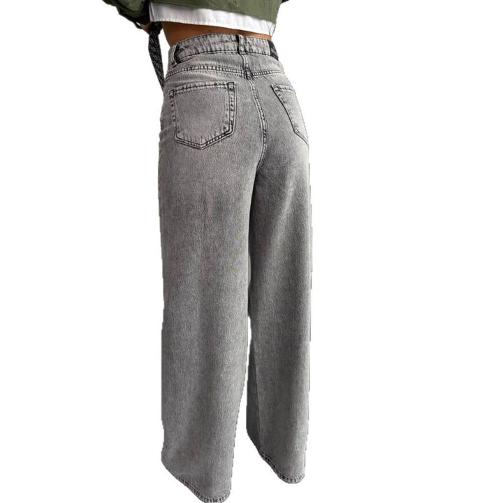Damen Crop Jeansjacke mit praktischem Knopfverschluss und modernem Look Drune