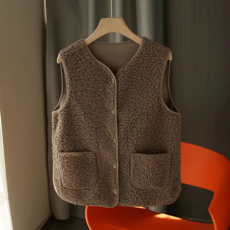 Damen Kuschelige Fleece-Weste mit praktischen Taschen Drune
