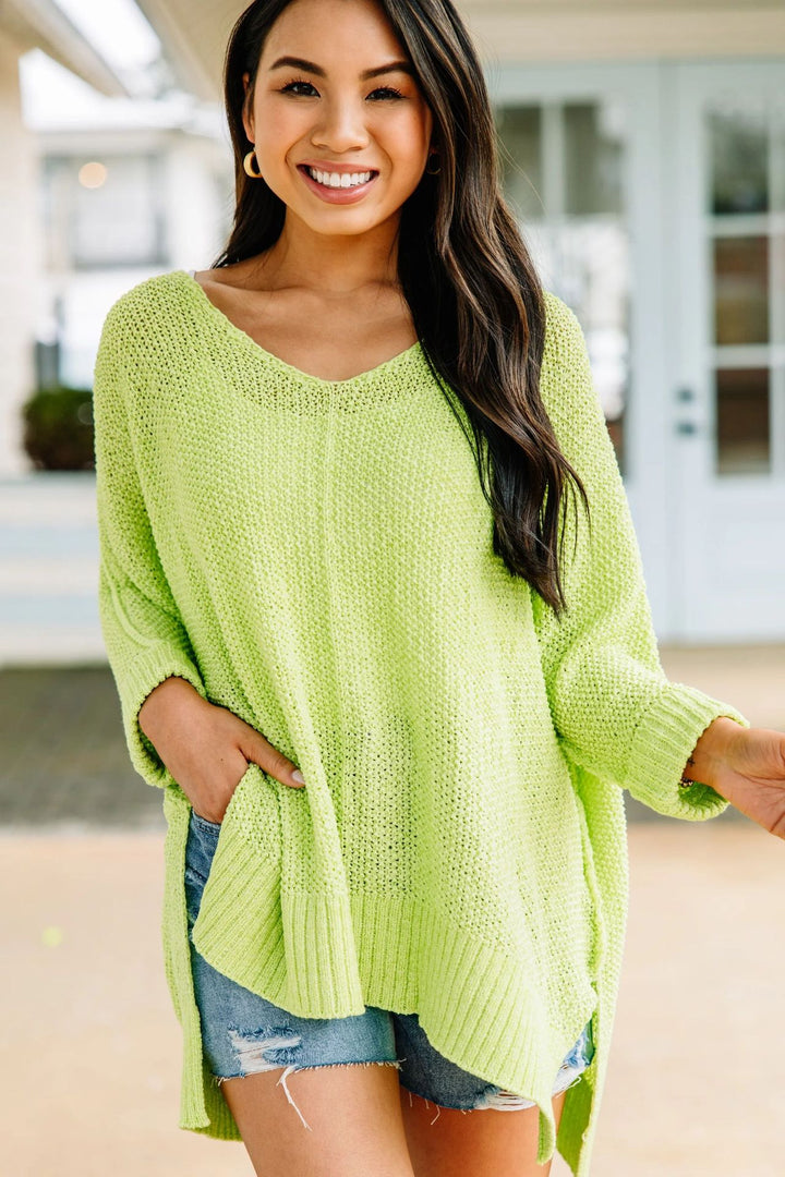 Damen lässiger Strickpullover mit seitlichen Taschen und weitem Schnitt Drune