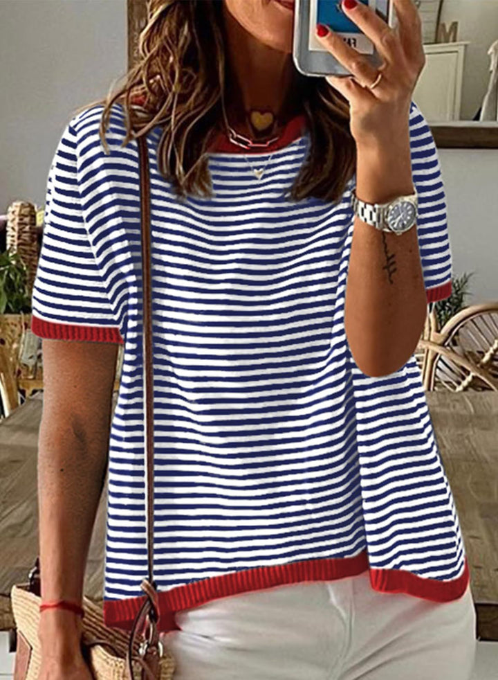 Damen Freizeitshirt mit gestreiftem Design Drune
