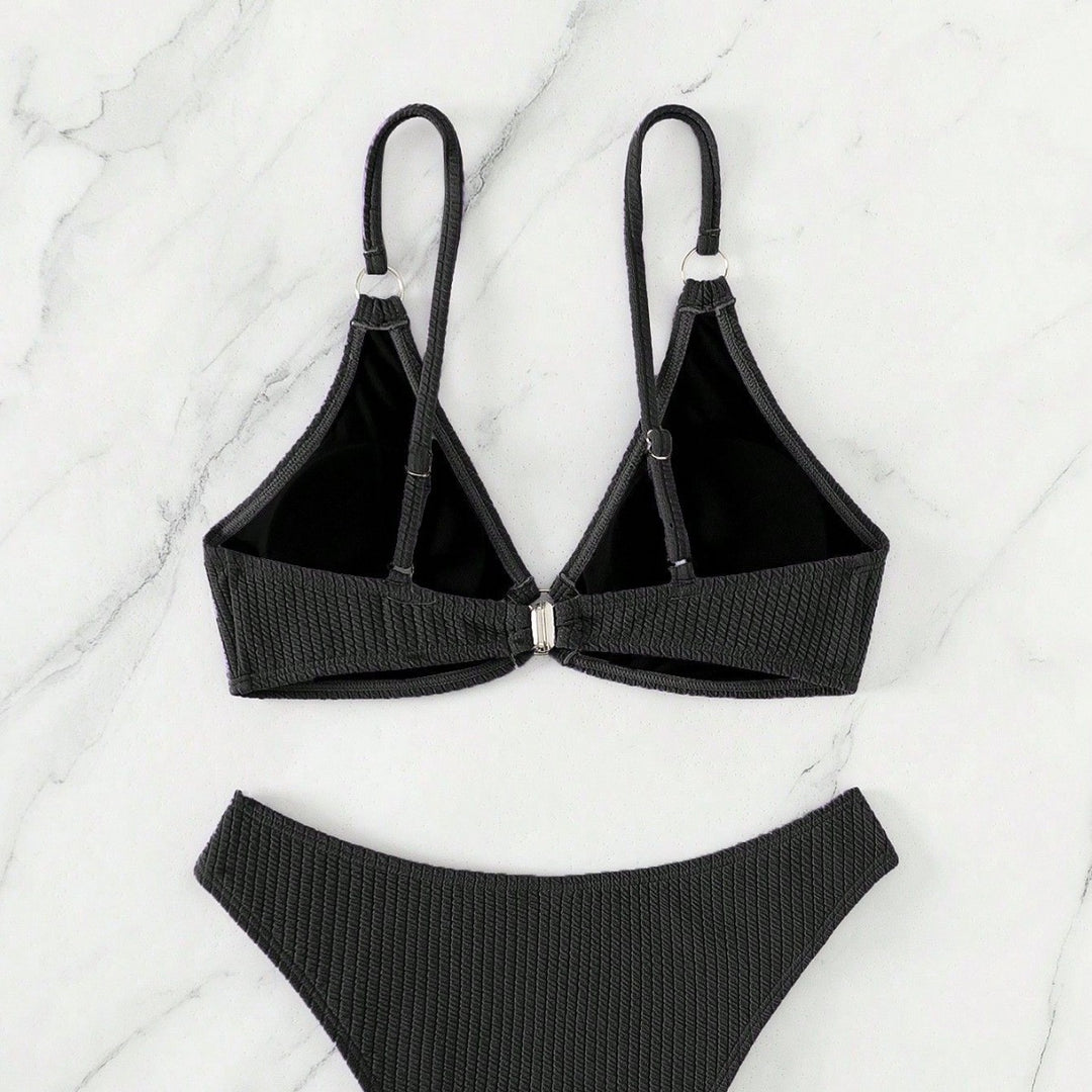 Damen Triangel-Bikini mit Ringverzierungen Drune