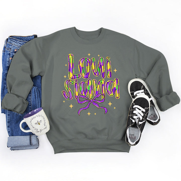 Damen Sweatshirt mit kreativem Schriftzug und weichem Innenfutter Drune