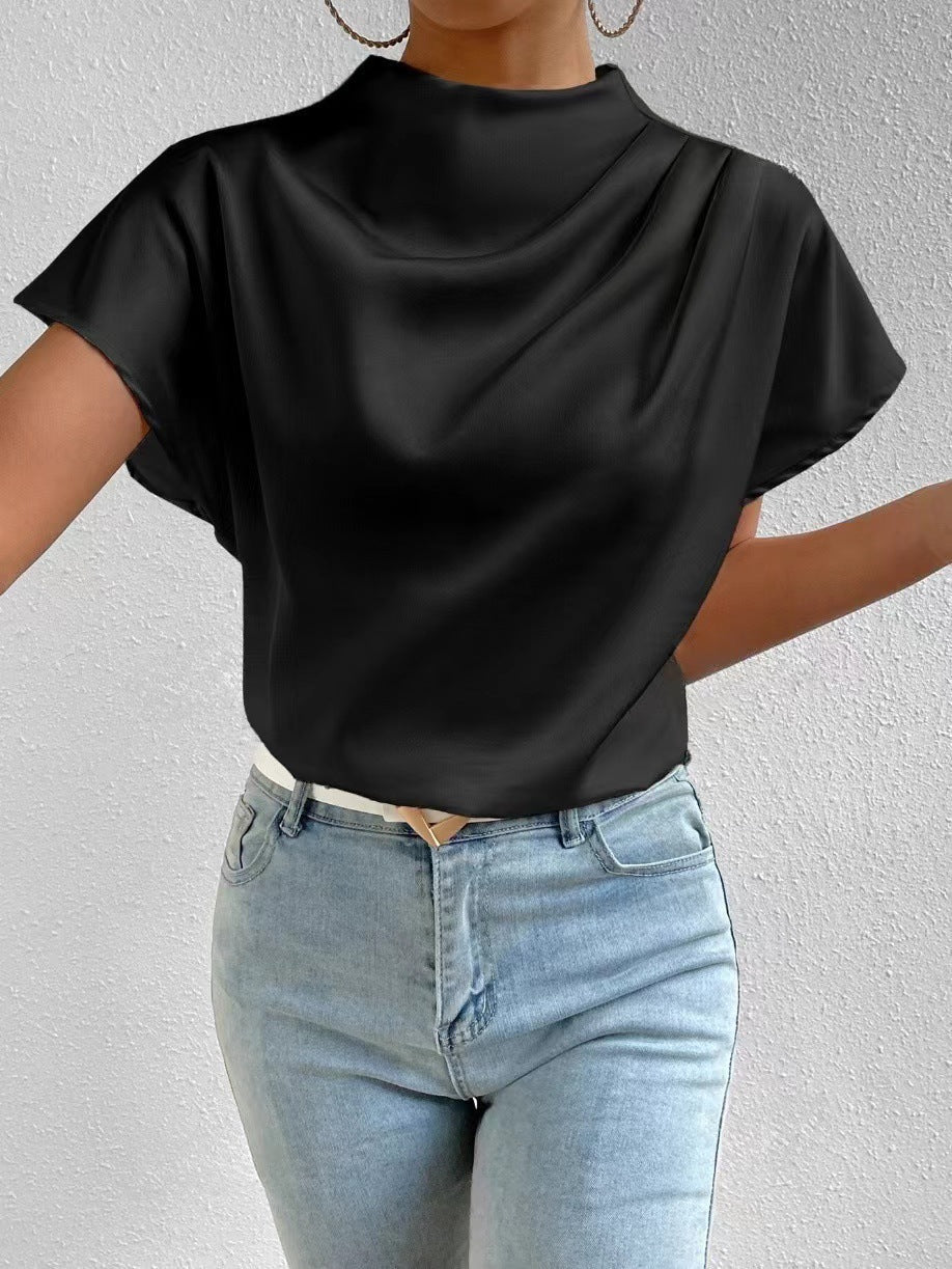 Damen ierte Bluse mit elegantem Stehkragen Drune