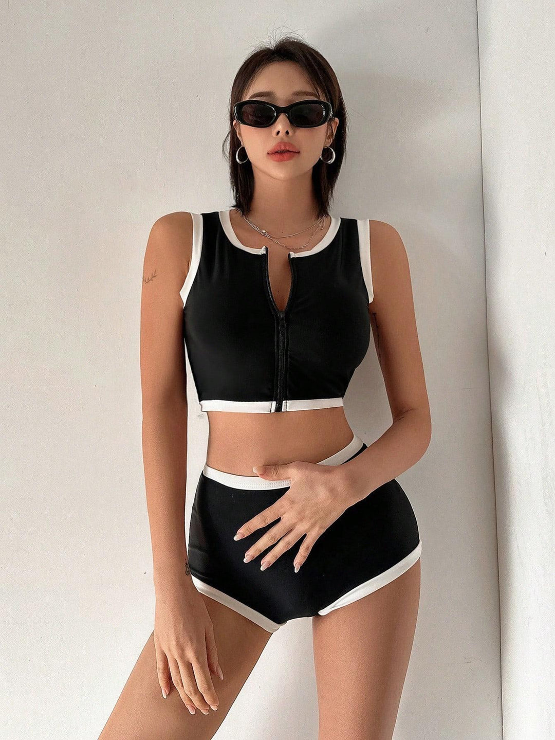 Damen Sportliches Zweiteiler-Badeoutfit Drune