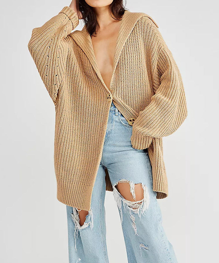 Damen Strickjacke mit luftiger Häkeloptik und schickem Schnitt Drune
