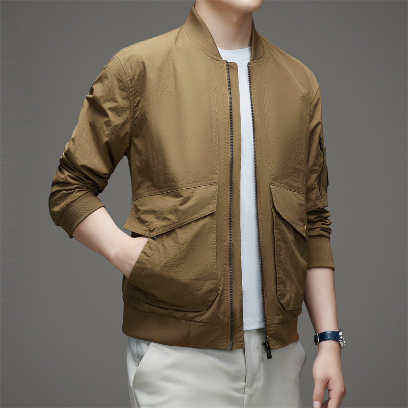 Herren sportliche Bomberjacke mit praktischen Taschen und stylishen Details Drune