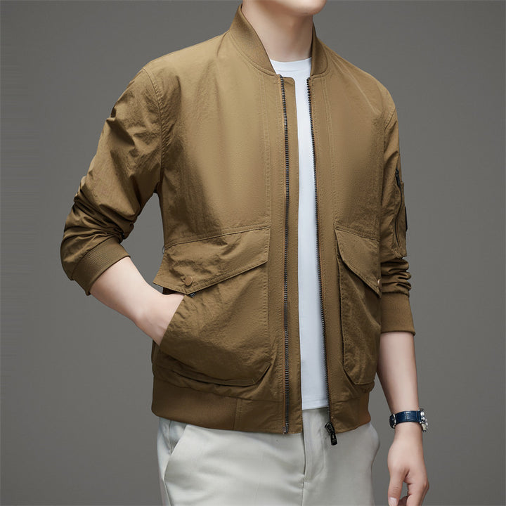 Herren sportliche Bomberjacke mit praktischen Taschen und stylishen Details Drune