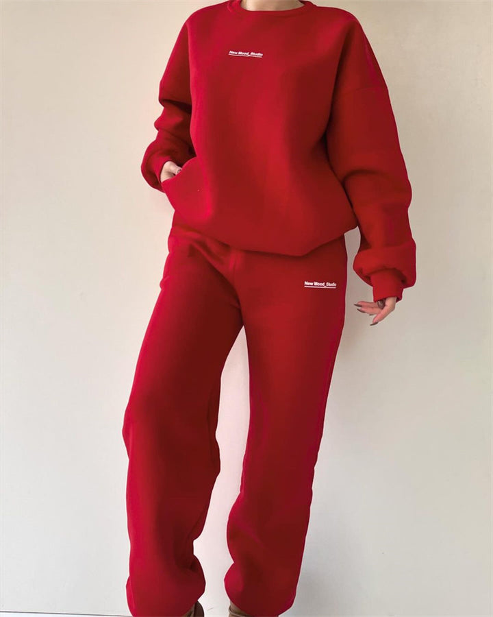 Damen sportliches Sweatset mit lockerem Schnitt Drune