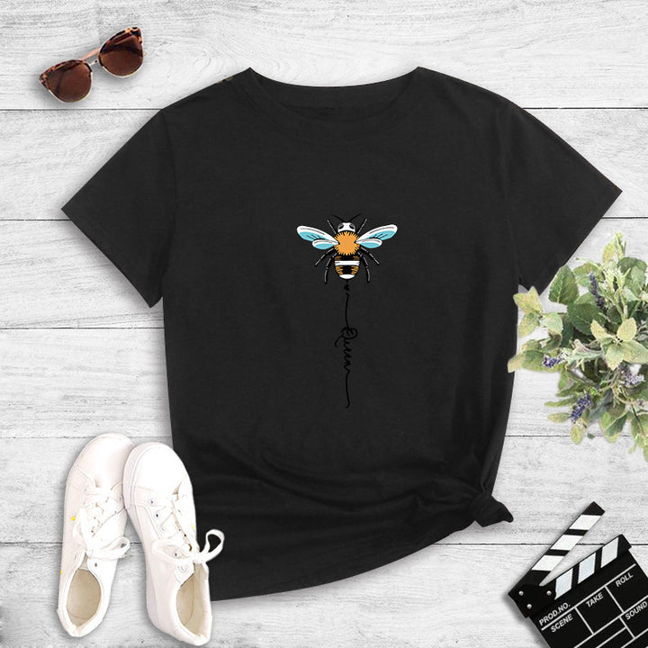 Damen T-Shirt mit kreativem Bienenmotiv Drune