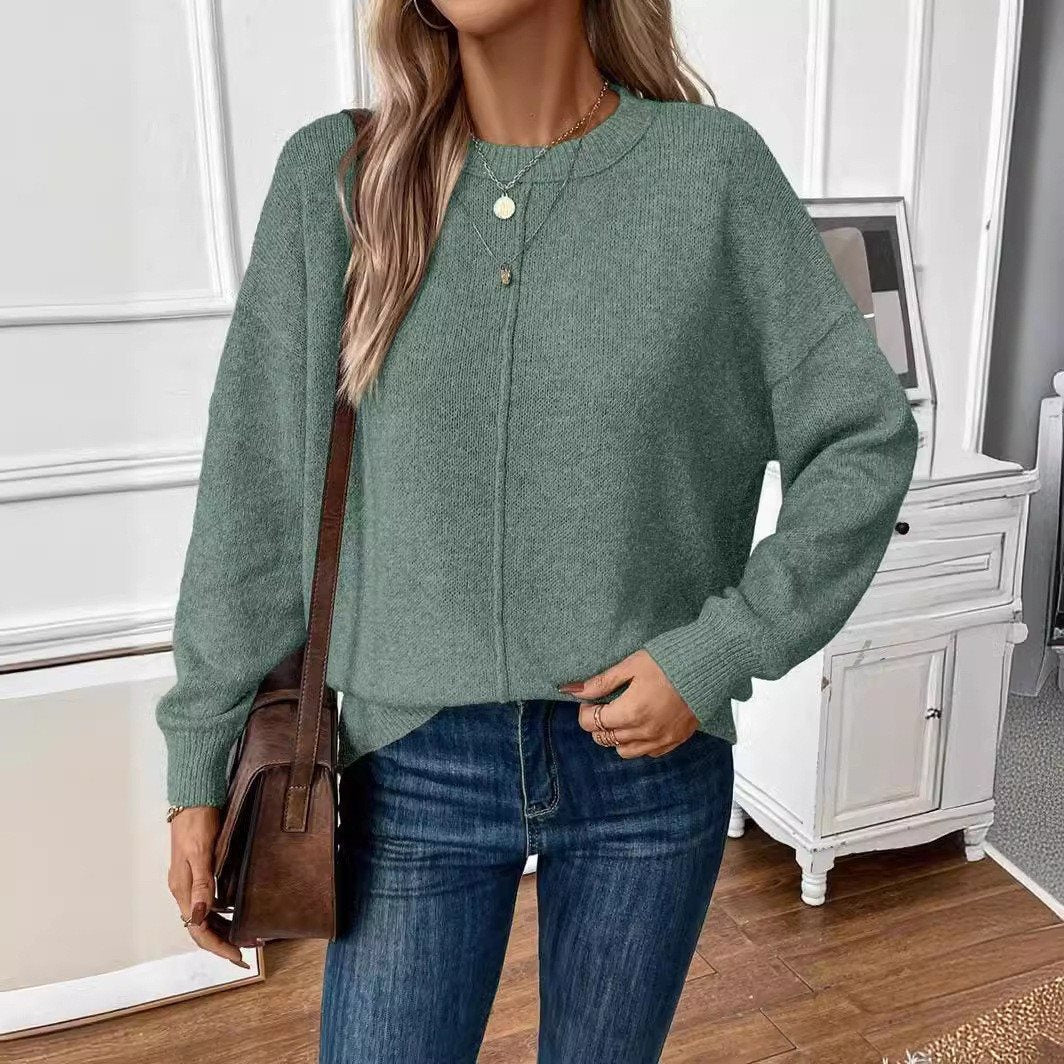 Damen Bequemer und stilvoller Oversized Pullover mit langen Ärmeln Drune