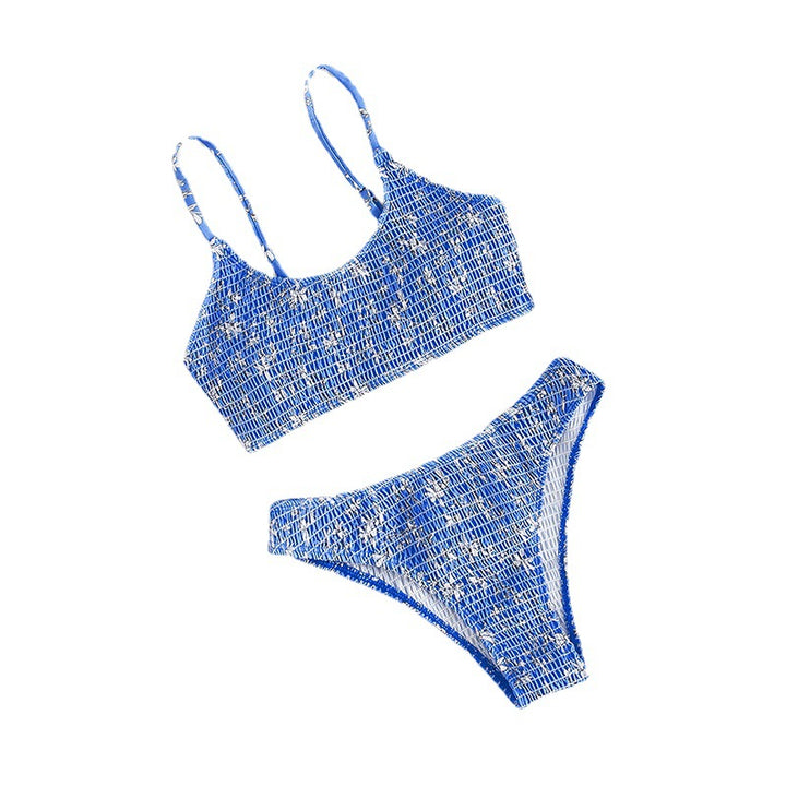 Damen Triangel-Bikini mit floraler Textur Drune