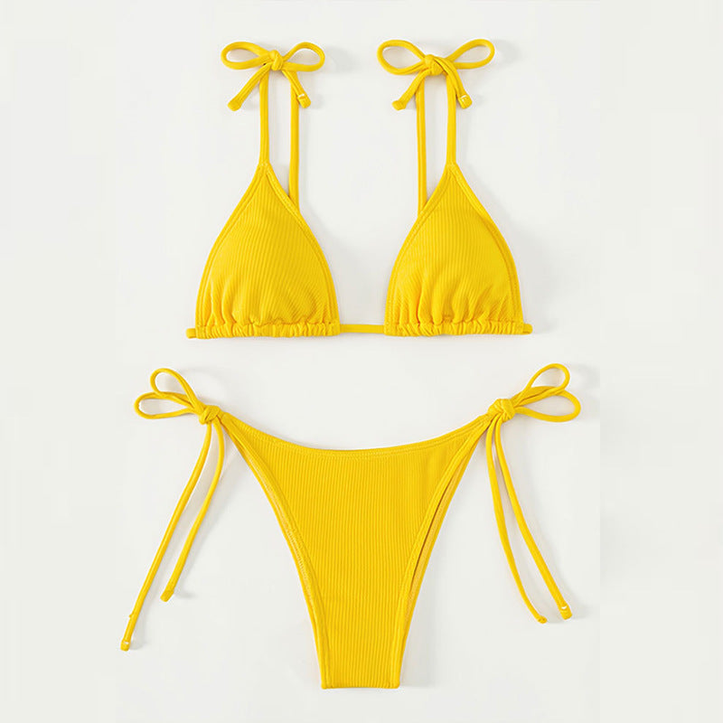 Damen Triangel-Bikini mit raffinierten Trägerschleifen Drune