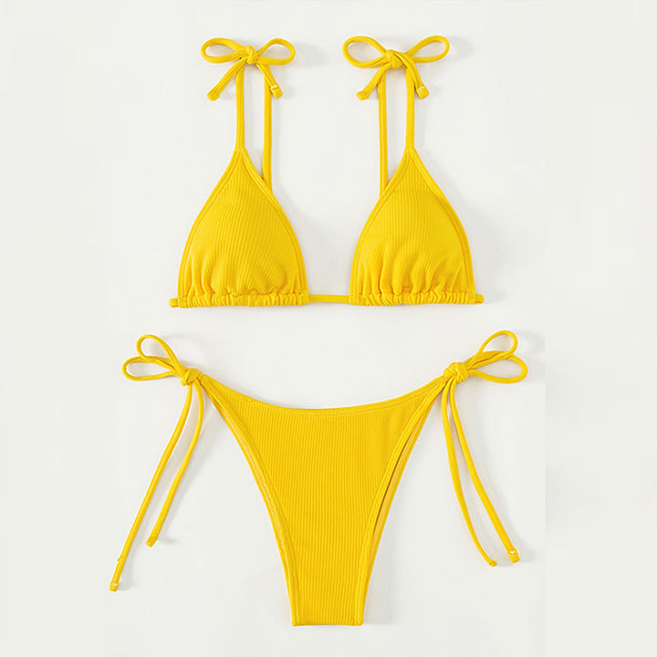 Damen Triangel-Bikini mit raffinierten Trägerschleifen Drune