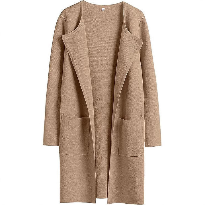 Damen Strickmantel mit lässigem Schnitt und praktischen Taschen Drune
