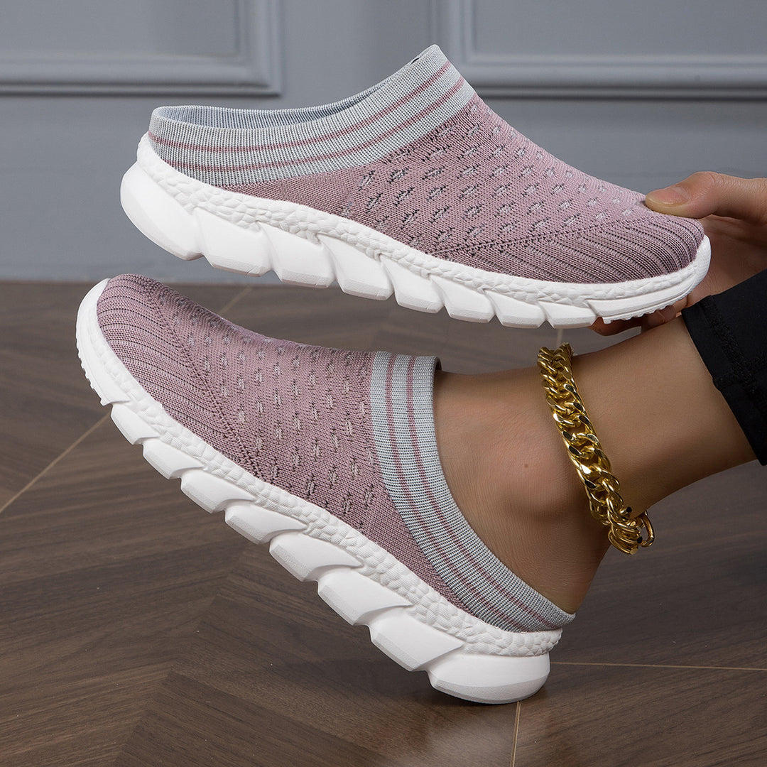 Damen nan sockenähnlicher Komfort-Slipper mit punktelastischem Strickoberteil segmentierter Dämpfungssohle und weichem Komfortfußbett Drune