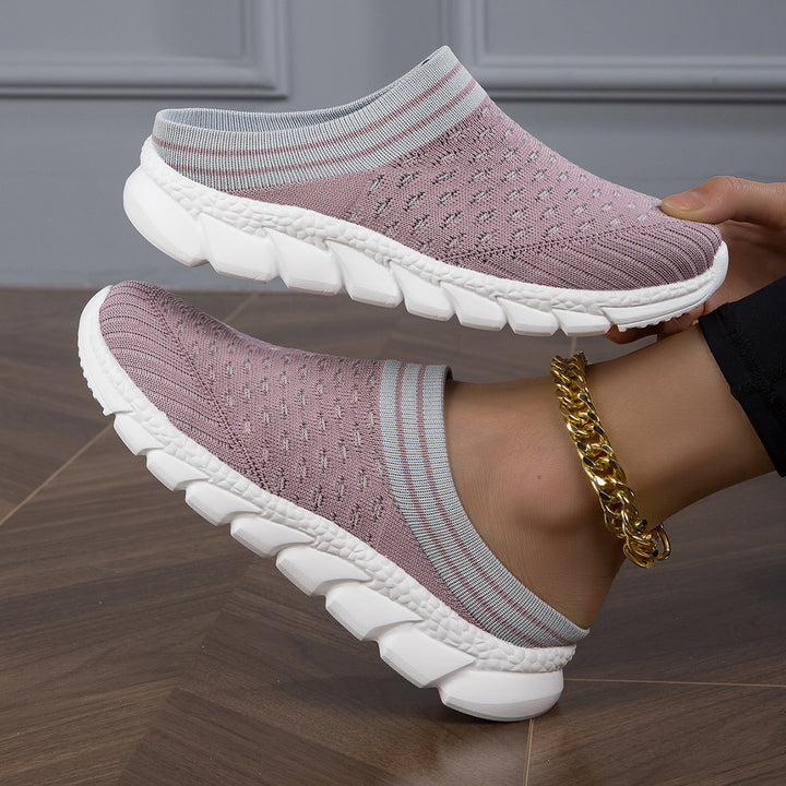 Damen nan sockenähnlicher Komfort-Slipper mit punktelastischem Strickoberteil segmentierter Dämpfungssohle und weichem Komfortfußbett Drune